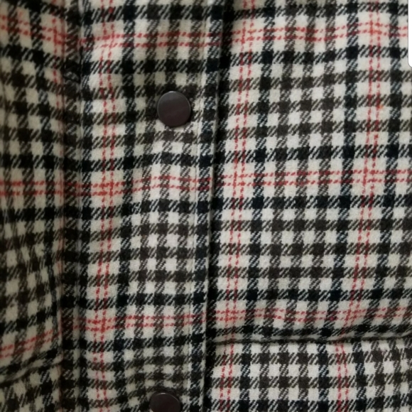 NEW Vigoss Plaid Puffer Coat Sz 1X TanTartan Plaid Print Quilted Fabric Jacket - Picture 7 of 7